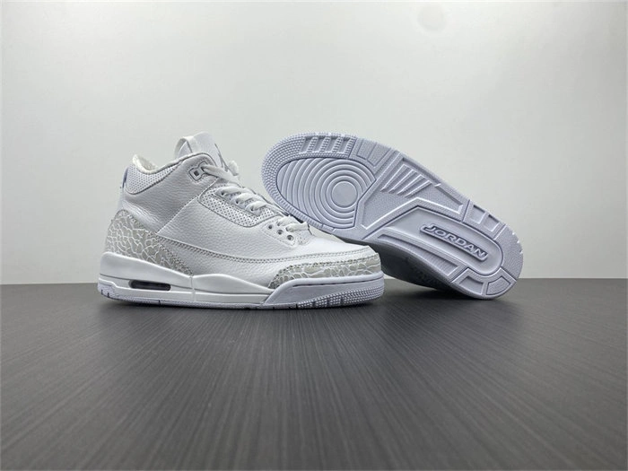 Affordable Affordable ComfortFit Jordan3 Pure White 429487- 3846