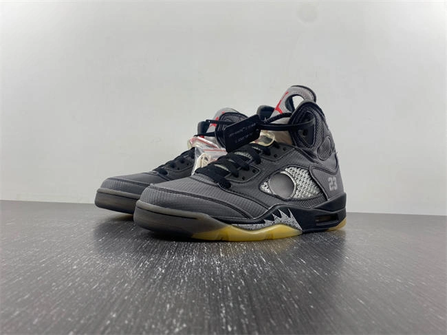 Cheap Comfortable Jordan5 Off-White Black CT8480- 5043