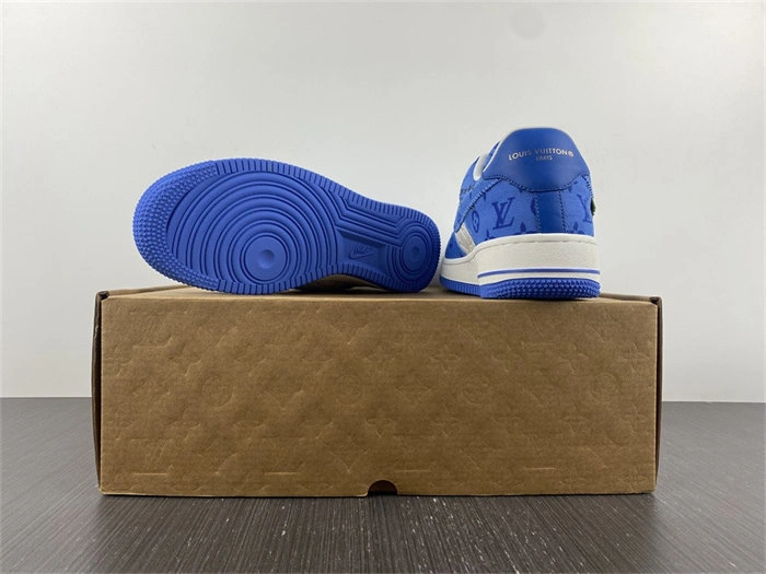 LV Nike Air Force 1 Low By Virgil Abloh White Royal Effortless 5147
