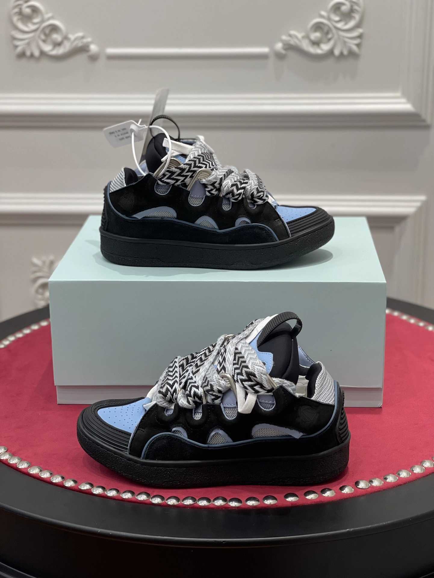 HYPE Timeless Lanvon Leather Curb Black Light Blue FM-SKRK11-DWSL-P 841