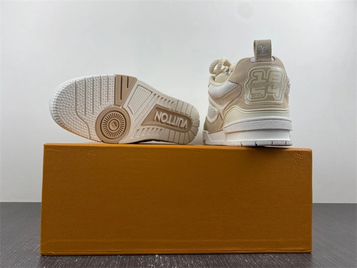 Rep Flexible Luis Vitton LV Skate Sneaker Beige White 1AARQH 1708