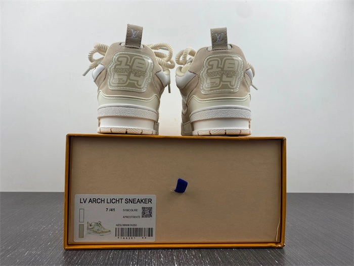 Rep Flexible Luis Vitton LV Skate Sneaker Beige White 1AARQH 1708
