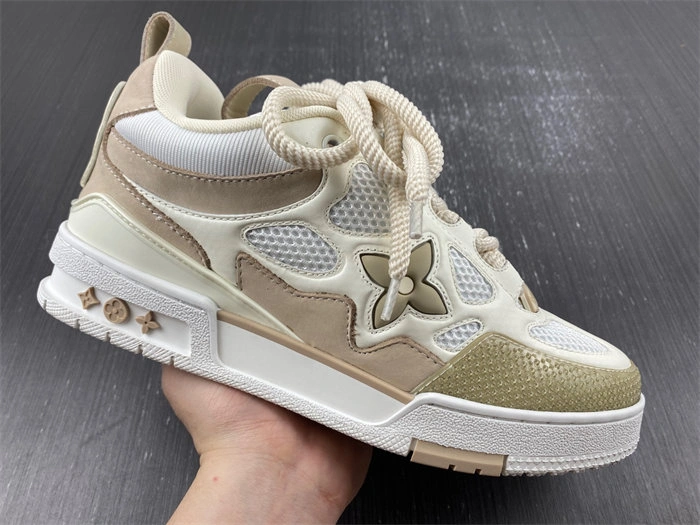Rep Flexible Luis Vitton LV Skate Sneaker Beige White 1AARQH 1708