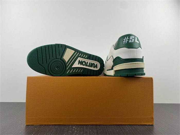 Luis Vitton LV Trainer Sneaker Low White Green 1A54HM FashionForward 1706