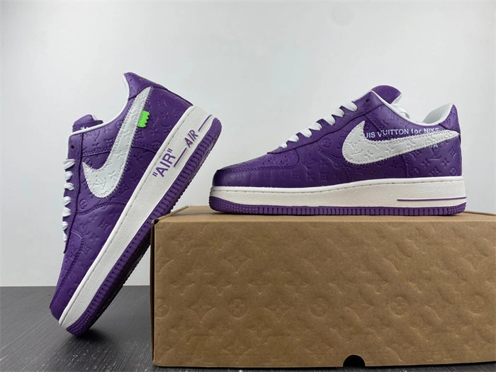 FS CHEAP FastDry Luis Vitton Nike Air Force 1 Low By Purple White 5136
