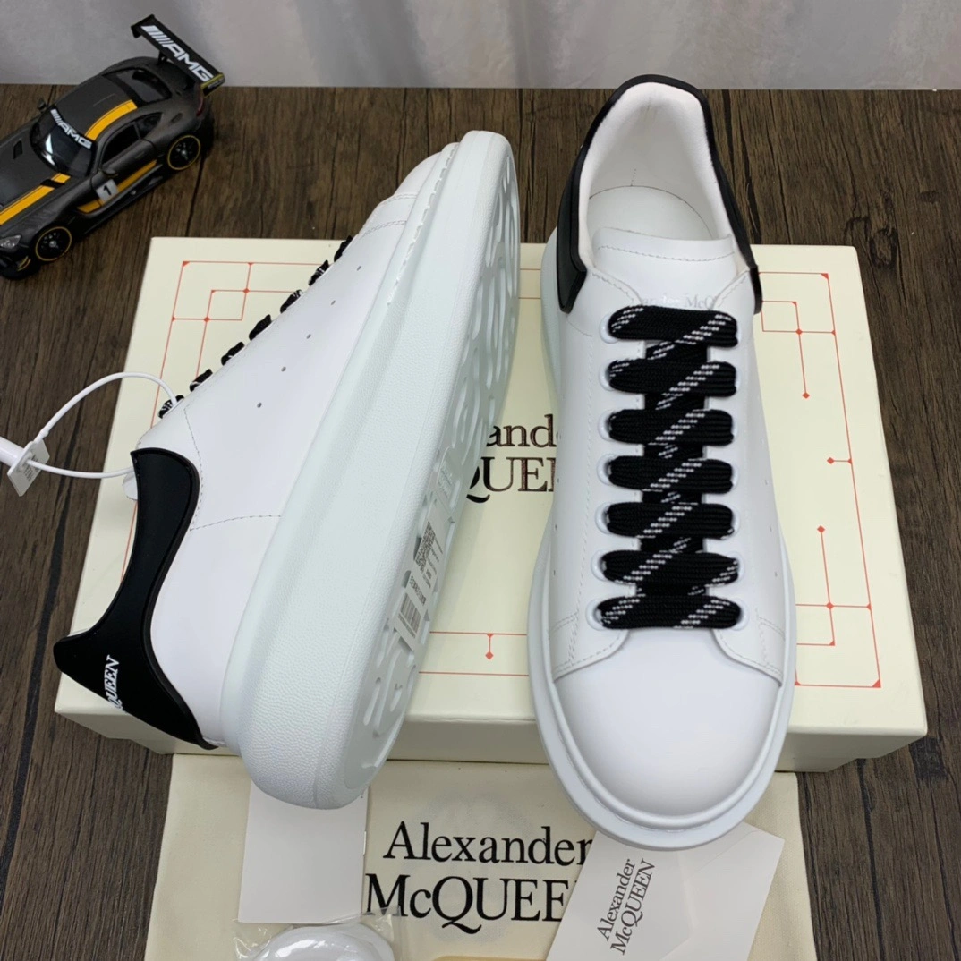 Cheap MAX EyeCatching McQuen White Black Laces 621056WHXMT 2498