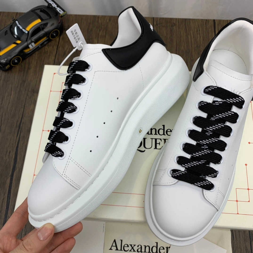 Cheap MAX EyeCatching McQuen White Black Laces 621056WHXMT 2498