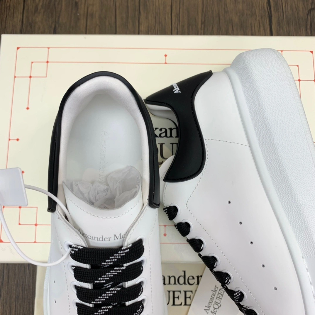 Cheap MAX EyeCatching McQuen White Black Laces 621056WHXMT 2498