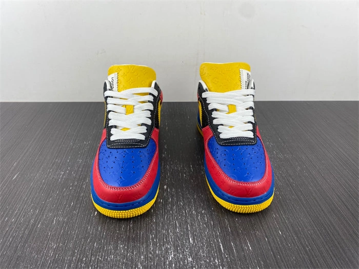 Cheap Nike Air Force 1 Luis Vitton Red and Yellow Elegant 5132