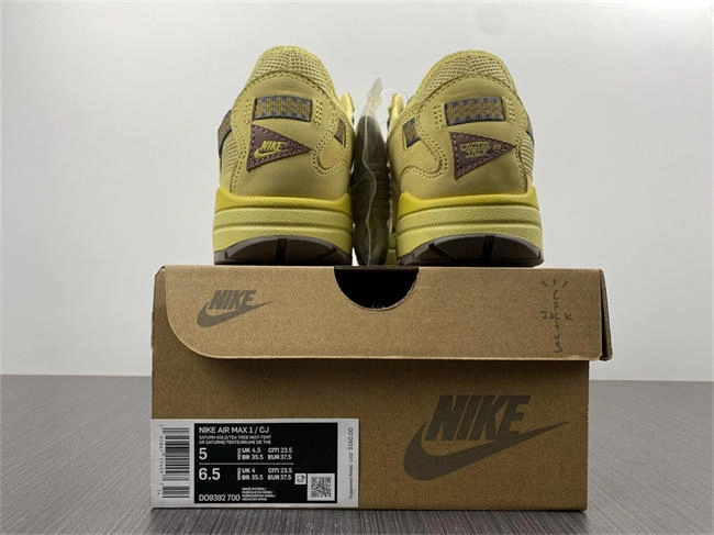 FS CHEAP Nike Air Max 1 Travis Scott Cactus Jack Saturn Gold Soft 5199