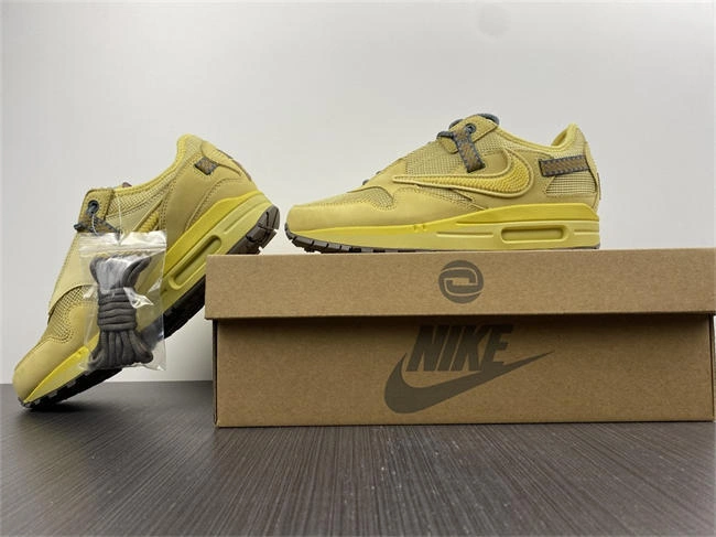 FS CHEAP Nike Air Max 1 Travis Scott Cactus Jack Saturn Gold Soft 5199