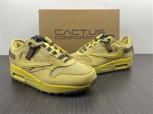 FS CHEAP Nike Air Max 1 Travis Scott Cactus Jack Saturn Gold Soft 5199