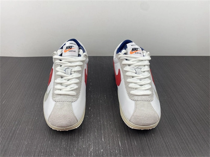 Bmlin Shoes Nike Cortez 4.0 Sacai White University Red Blue Cozy 5219