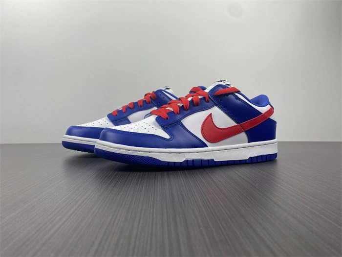 Palace Nike Dunk Low  Crimson Game Royal CW1590- Trendy 4835
