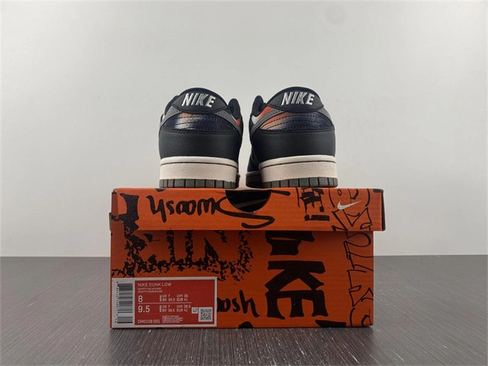 Cheap Popular Nike Dunk Low Graffiti Black Red DM0108- 4732
