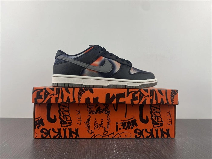 Cheap Popular Nike Dunk Low Graffiti Black Red DM0108- 4732