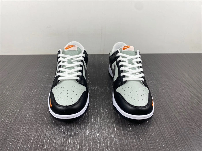 One Kick Nike Dunk Low Grey Black Orange Mini Swoosh FN7808- ModernLook 4617