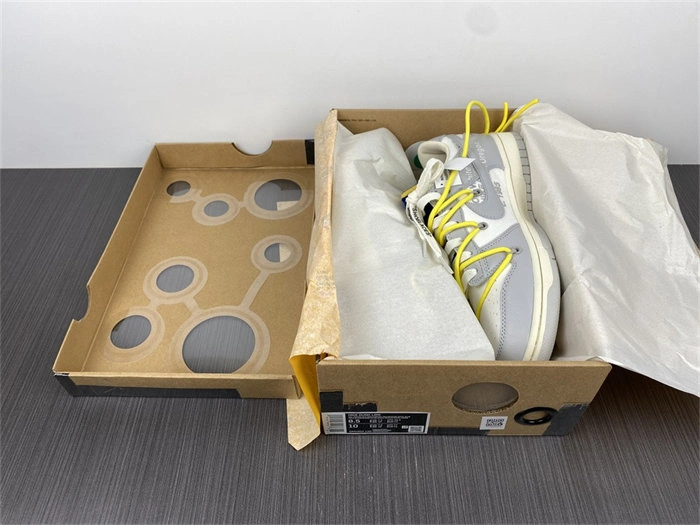 First bag ru Nike Dunk Low Off-White Lot 27 DM1602- WaterResistant 5080