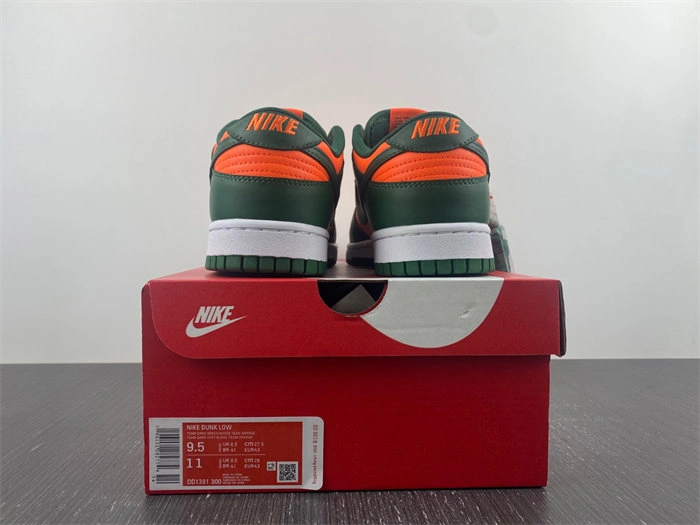 Cheap Palace Nike Dunk Low Retro Miami Hurricanes  DD1391- Practical 4673