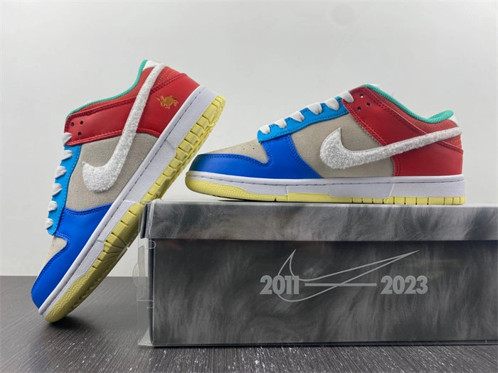 Aaa replica bags WaterResistant Nike Dunk Low Retro PRM Year of the Rabbit Blue Orange Cream FD4203- 4636