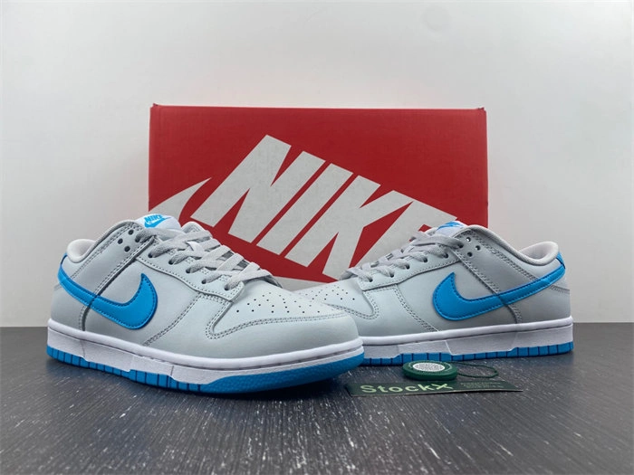 HYPE WrinkleFree Nike Dunk Low Retro Pure Platinum Blue Lightning DV0831- 4628