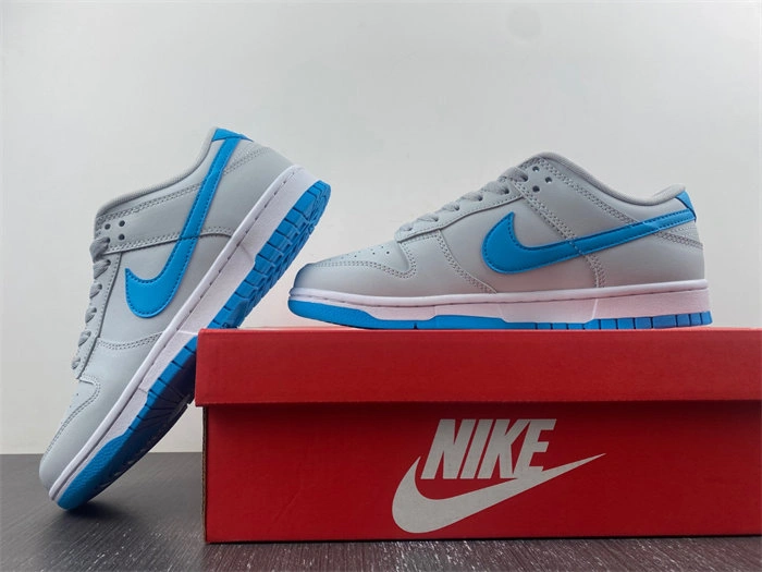 HYPE WrinkleFree Nike Dunk Low Retro Pure Platinum Blue Lightning DV0831- 4628