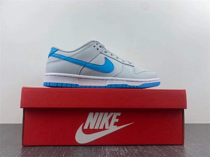 HYPE WrinkleFree Nike Dunk Low Retro Pure Platinum Blue Lightning DV0831- 4628