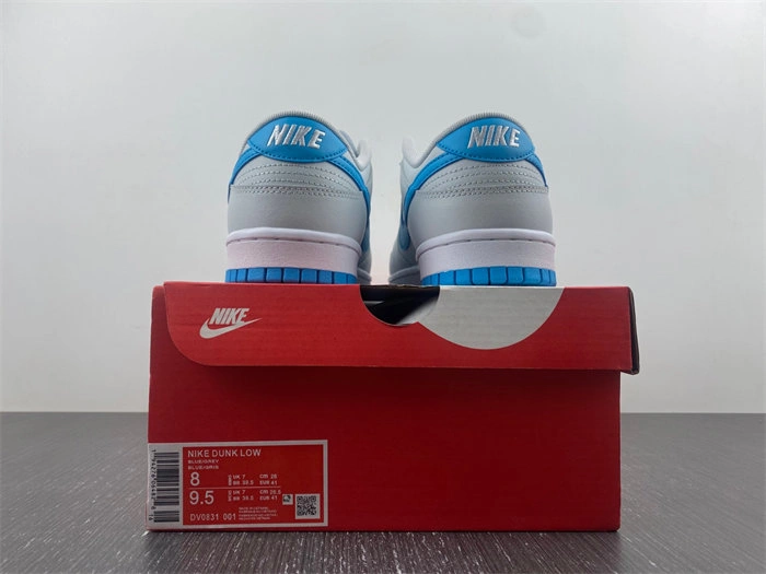 HYPE WrinkleFree Nike Dunk Low Retro Pure Platinum Blue Lightning DV0831- 4628