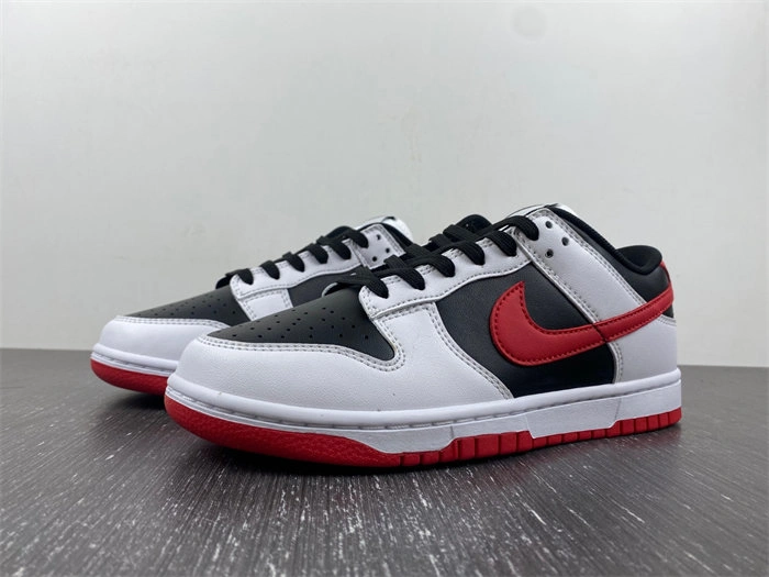 Rep TBK Nike Dunk Low Retro White Black University Red FD9762- SmoothTexture 4638