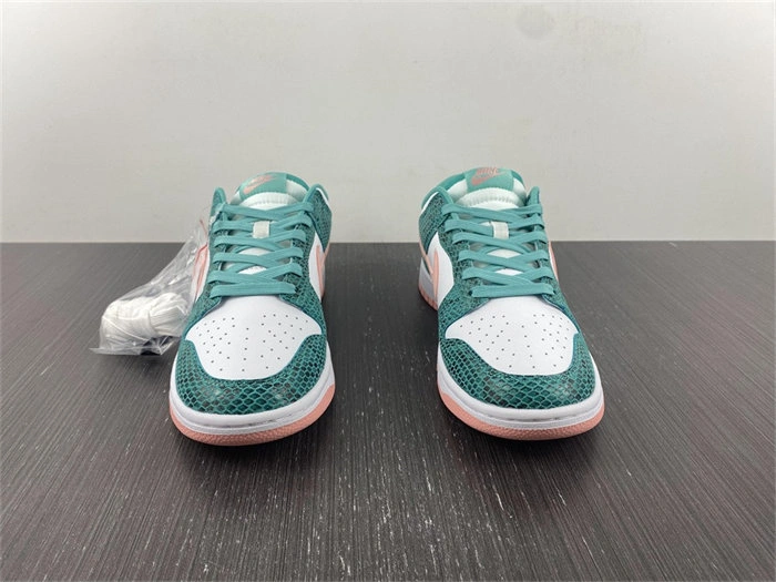 HyperPeter Lightweight Nike Dunk Low Snakeskin Washed Teal Bleached Coral DR8577- 4704
