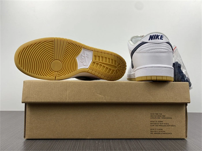 Cheap Nike SB Dunk Low Orange Label White Navy CZ2249- Casual 4836