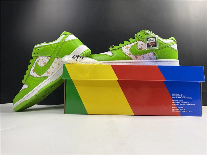 Nike SB Dunk Low Supreme Stars Mean Green DH3228- Practical 4873