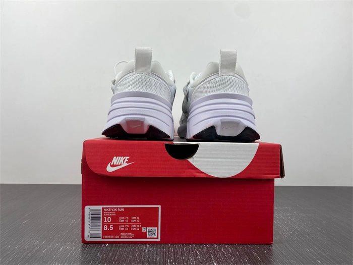 Cheap SoftTouch Nike V2K Run Summit White Metallic Silver FD0736- 5295