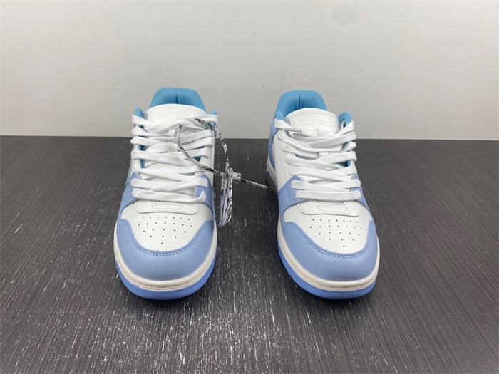 FS CHEAP OFF-WHITE OOO Low Out Of Office Calf Leather White Light Blue OMIA189F20LEA Affordable 3111