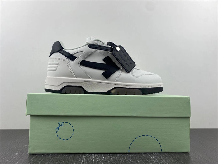 Cheap OFF-WHITE Out Of Office OOO 30 MM Low Tops Black White Blue OMIA189C99LEA GoAnywhere 3113