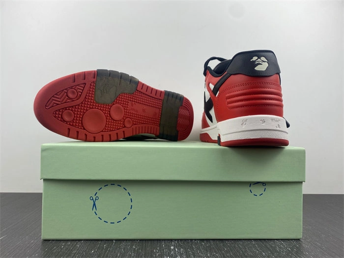 FS CHEAP OFF-WHITE Out Of Office OOO Low Tops Black White Red OMIA189S22LEA Upgraded 3118