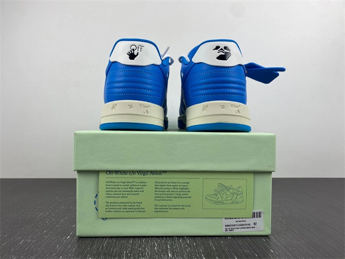 FS CHEAP OFF-WHITE Out Of Office OOO Low Tops Blue White OWIA259F21LEA TimelessDesign 3126