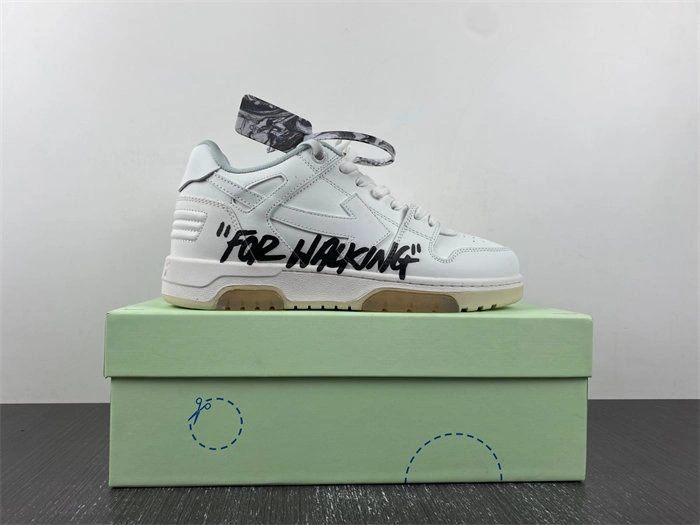 Rep MAX OFF-WHITE Out Of Office OOO Low Tops For Walking White Black OMIA189R21LEA EyeCatching 3125