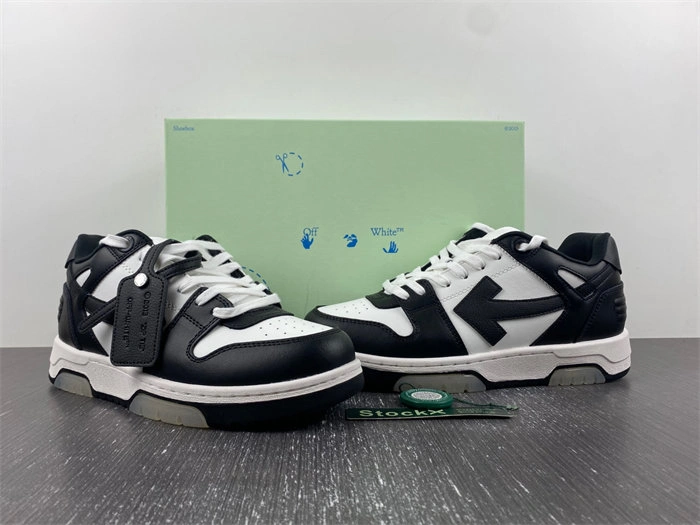 REP OFF-WHITE Out Of Office OOO Low Tops White Black White OMIA189C99LEA GoodFit 3108