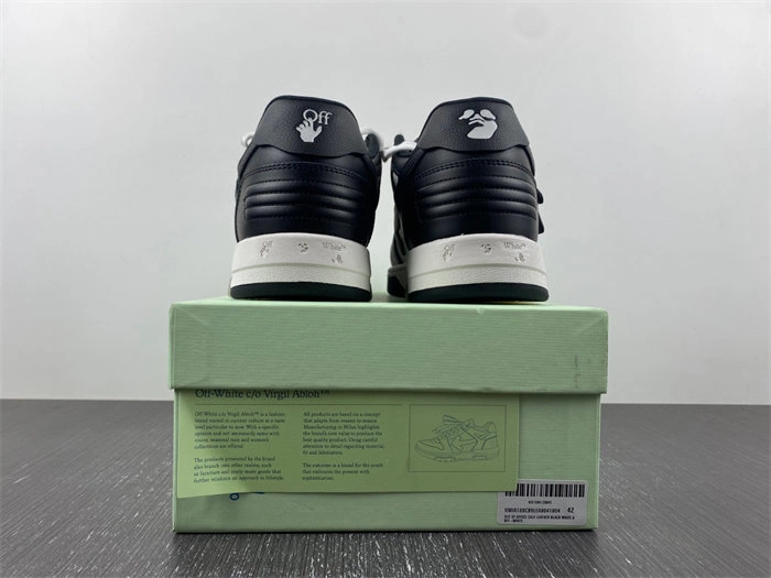Repladies REP OFF-WHITE Out Of Office OOO Low Tops White Black White OMIA189C99LEA GoodFit 3108