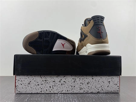 Cheap Palace Travis Scott x Air Jordan 4 Retro Brown  AJ4- ZeroBulk 3936