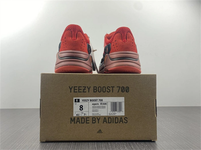 Minimalist adidas Yeezy Boost 700 Hi-Res Red HQ 5522