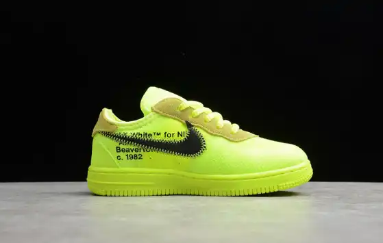 Air Force 1 TD x Off White VOLT HYPER JADE CONE Toddler BV0853-700