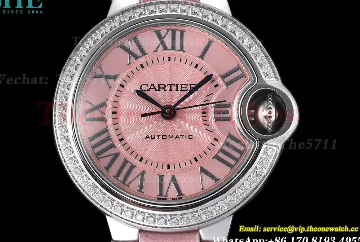 Ballon Bleu De Cartier 33mm Dia SS LE Pink Dial GDF NH05