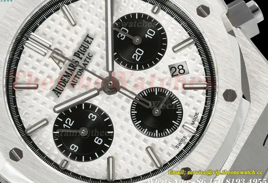 Royal Oak Chrono 26331ST 41mm SS SS White Blk BF A7750