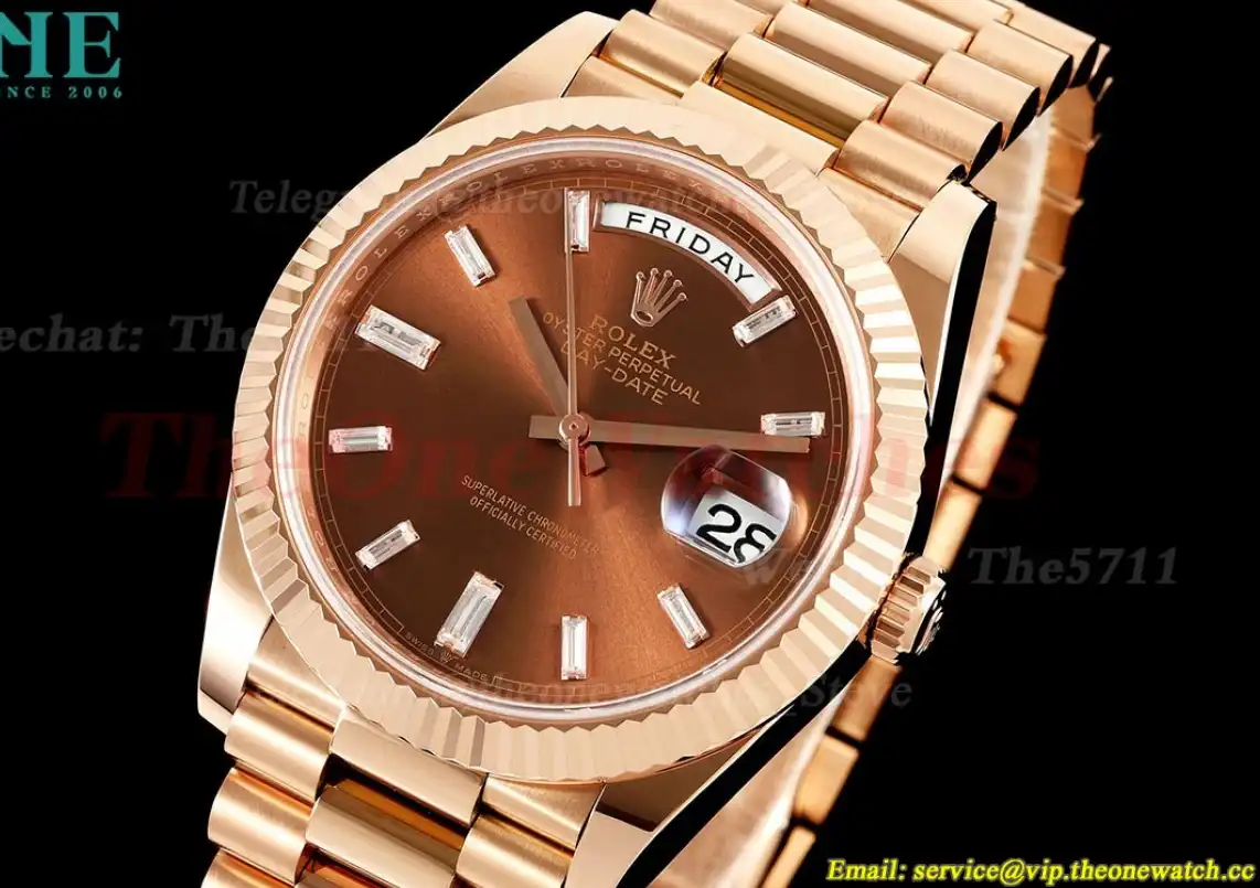 DayDate 228235 40mm RG RG Brown Dia NOOB A2836(Gain Weight)