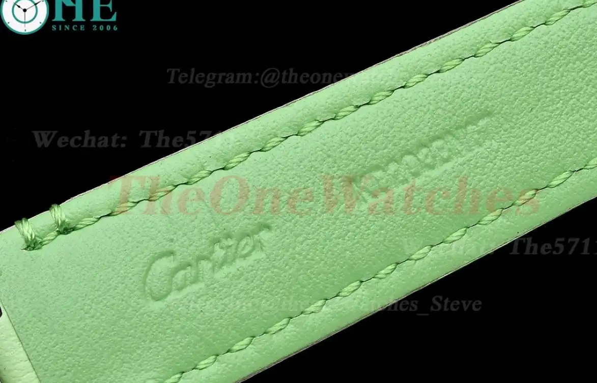 Tank Must SS LE White Dial On Bright Green Leather Strap K11F Quartz