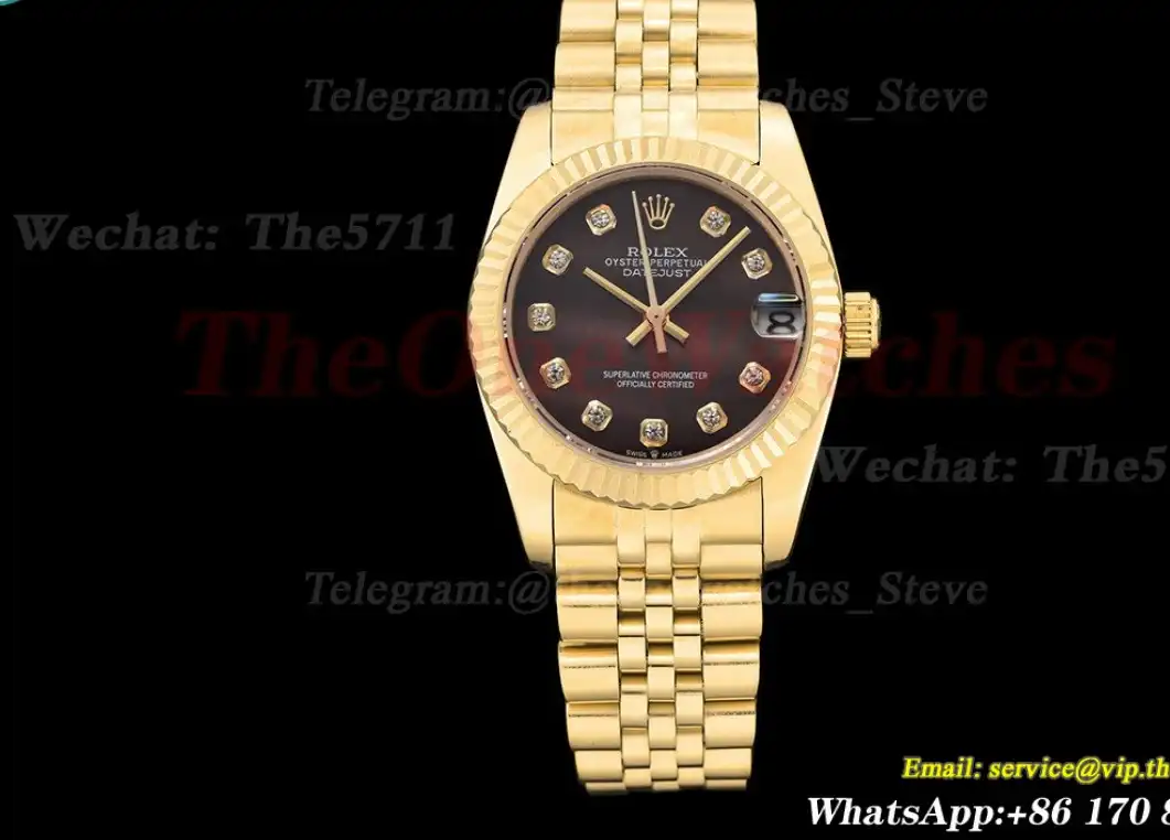 Datejust 28mm Jub YG YG Brown Dia GDF MY8215