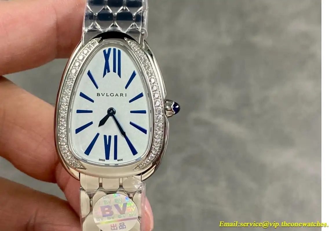 Serpenti Seduttori 33mm Dia SS SS White Dial BVF Swiss Qtz