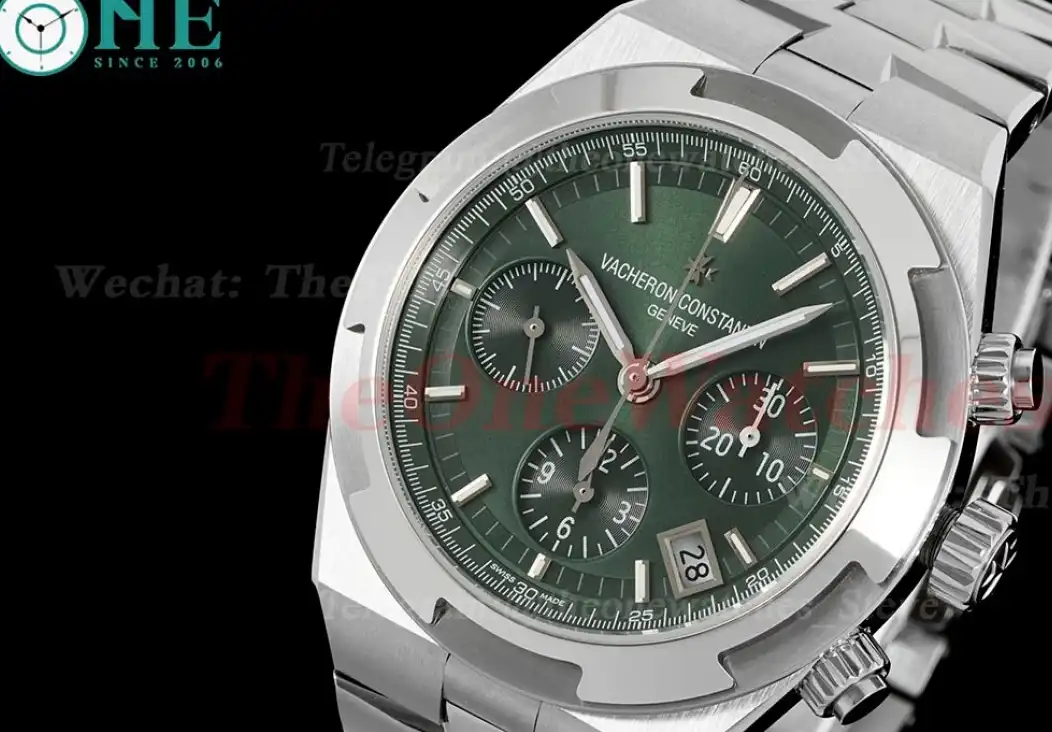 Overseas 5520V 41mm SS SS Green Dial 8F A7750 Mod